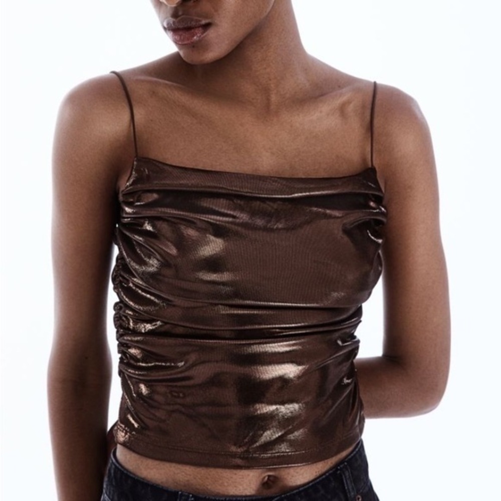 H&M drape Shimmer top